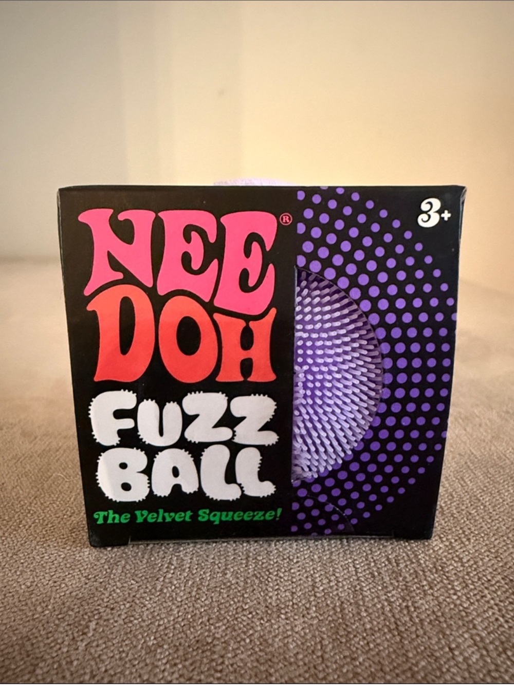 Needoh Fuzz Ball The Velvet Squeeze! - Purple